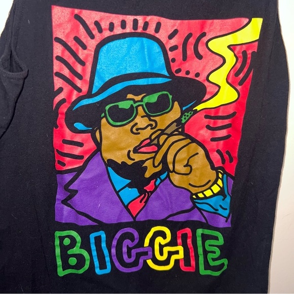 Brooklyn Mint Biggie Smalls Tank Top Smoking Artsy Cotton Colorful Size Small - Picture 4 of 6
